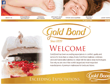 Tablet Screenshot of goldbondmattress.com